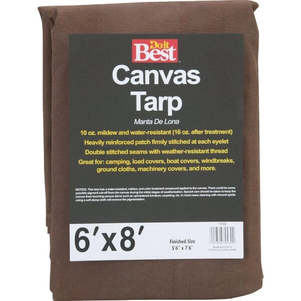 All-Source 10 Oz. 6 Ft. x 8 Ft. Canvas Tarp TCR10006008T - main